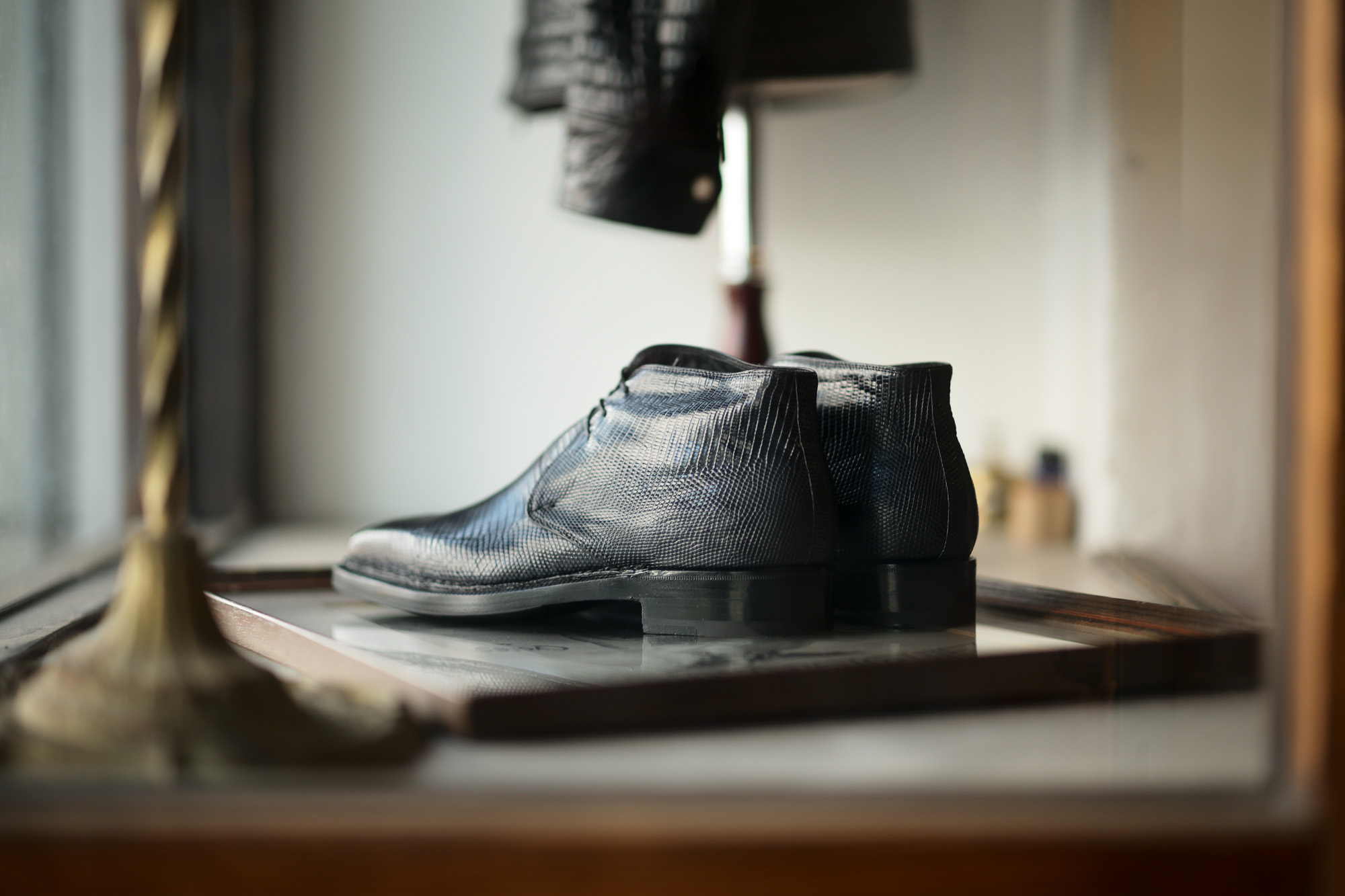 ENZO BONAFE (エンツォボナフェ) ART.3722 Chukka boots Lizard Leather リザード エキゾチックレザー チャッカブーツ BLUE (ブルー) made in italy (イタリア製) 2021 【Special Model】愛知 名古屋 Alto e Diritto altoediritto アルトエデリット