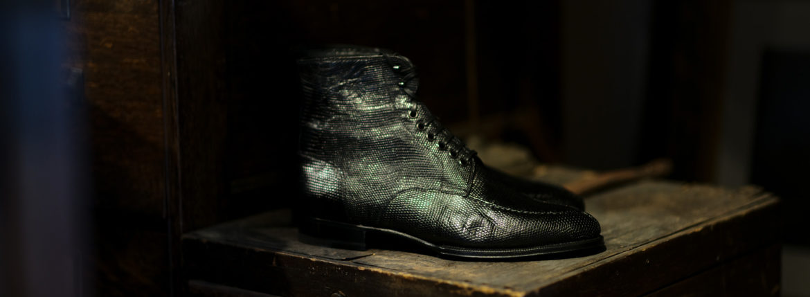 ENZO BONAFE “ART.4009 MOD” Tanker Boots LIZARD NERO 2021【Special Model】のイメージ