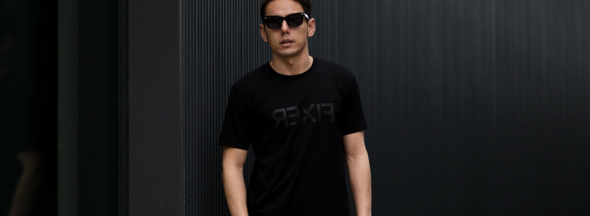 FIXER (フィクサー) FTS-03 Reverse Print Crew Neck T-shirt リバースプリント Tシャツ ALL BLACK (オールブラック) 【ご予約開始】【2021.4.17(Sat)～2021.5.03(Mon)】 愛知 名古屋 Alto e Diritto altoediritto アルトエデリット