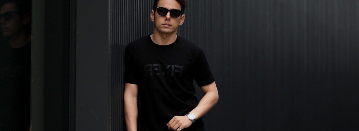 FIXER (フィクサー) FTS-03 Reverse Print Crew Neck T-shirt リバースプリント Tシャツ ALL BLACK (オールブラック) 【ご予約開始】【2021.4.17(Sat)～2021.5.03(Mon)】 愛知 名古屋 Alto e Diritto altoediritto アルトエデリット