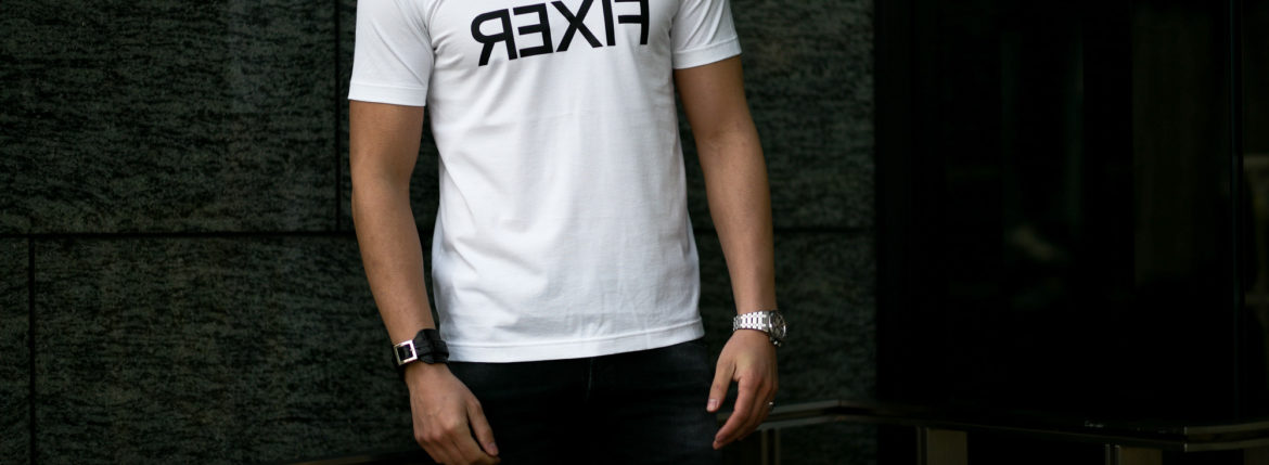 FIXER (フィクサー) FTS-03 Reverse Print Crew Neck T-shirt リバースプリント Tシャツ WHITE (ホワイト) 【ご予約受付中】【2021.4.17(Sat)～2021.5.03(Mon)】のイメージ