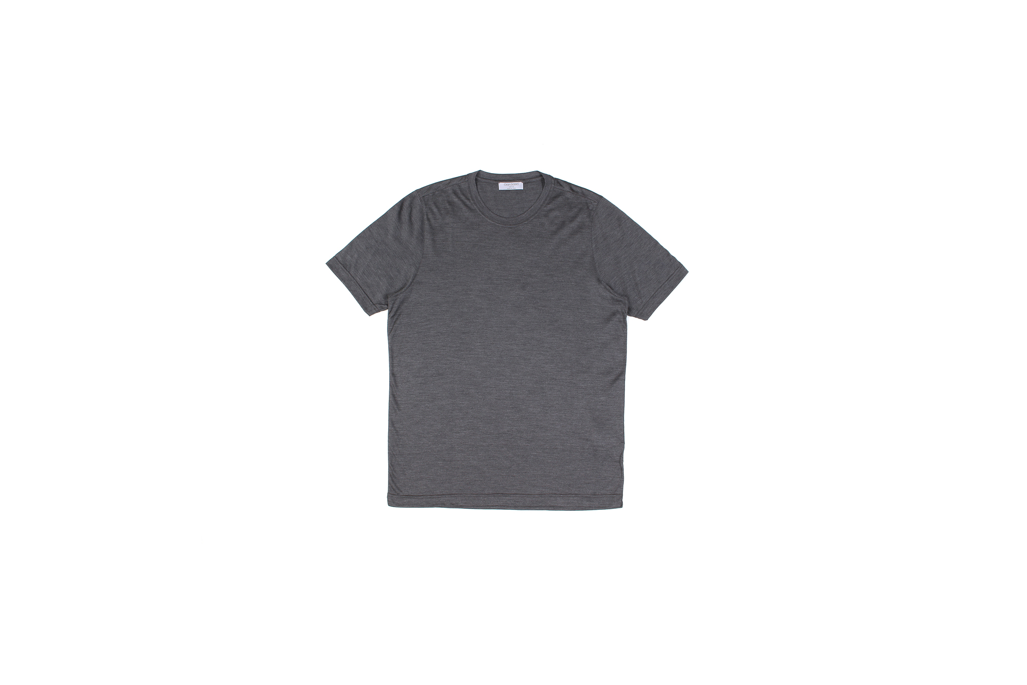 Gran Sasso (グランサッソ) Silk T-shirt (シルク Tシャツ) SETA (シルク 100%) ショートスリーブ シルク Tシャツ GREY (グレー・264) made in italy (イタリア製) 2021 春夏新作 愛知 名古屋 Alto e Diritto altoediritto アルトエデリット