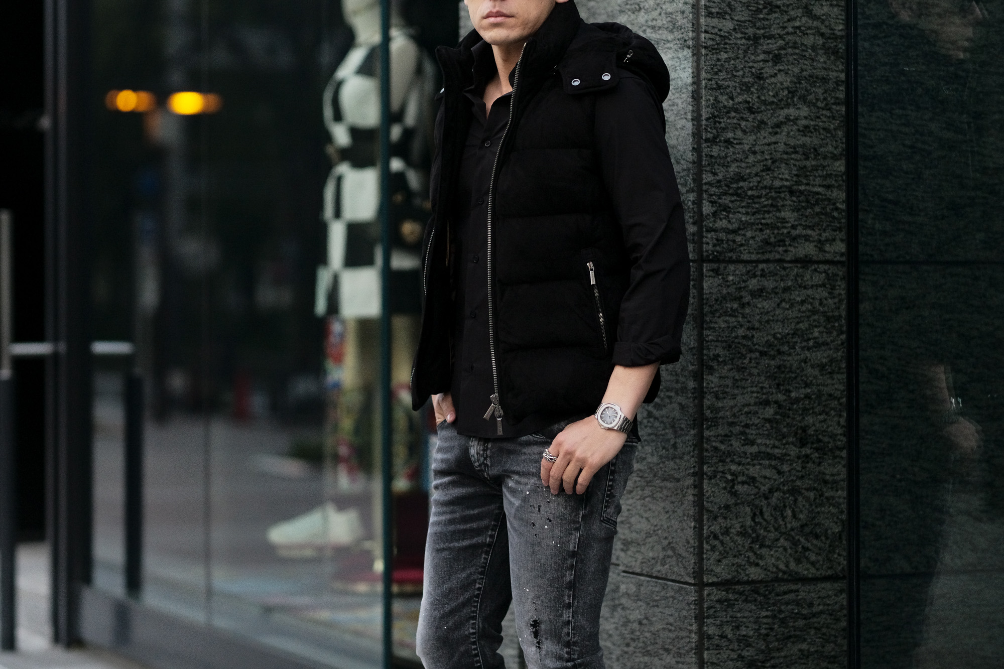 MOORER (ムーレー) FAYER-UR (フェイヤー) Suede Leather Down Vest スエードレザー ダウンベスト NERO (ブラック) Made in italy (イタリア製) 2021 秋冬 【Alto e Diritto別注】【Special Special Special Model】【ご予約開始】愛知 名古屋 Alto e Diritto altoediritto アルトエデリット レザーベスト