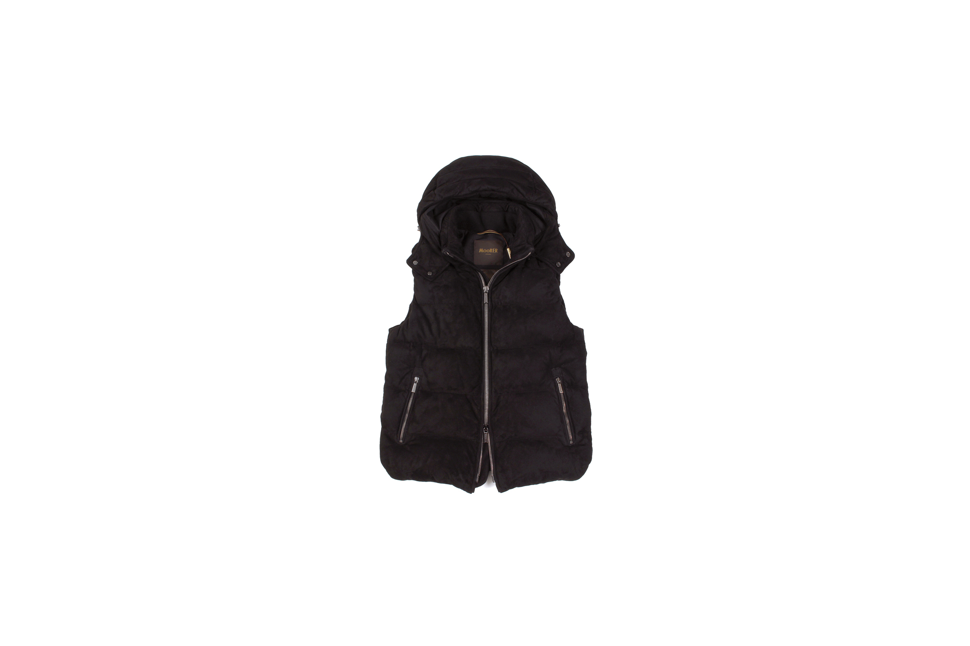 MOORER (ムーレー) FAYER-UR (フェイヤー) Suede Leather Down Vest スエードレザー ダウンベスト NERO (ブラック) Made in italy (イタリア製) 2021 秋冬 【Alto e Diritto別注】【Special Special Special Model】【ご予約開始】愛知 名古屋 Alto e Diritto altoediritto アルトエデリット レザーベスト