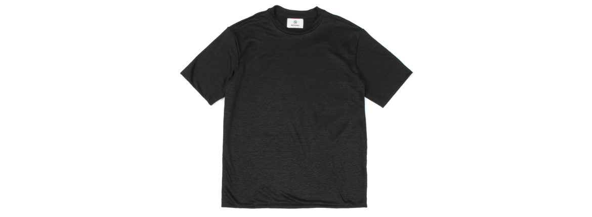 RIVORA (リヴォラ) Vintage Linen Layered T-Shirts ヴィンテージ リネン レイヤード Tシャツ BLACK (ブラック・010) MADE IN JAPAN (日本製) 2021 春夏新作のイメージ