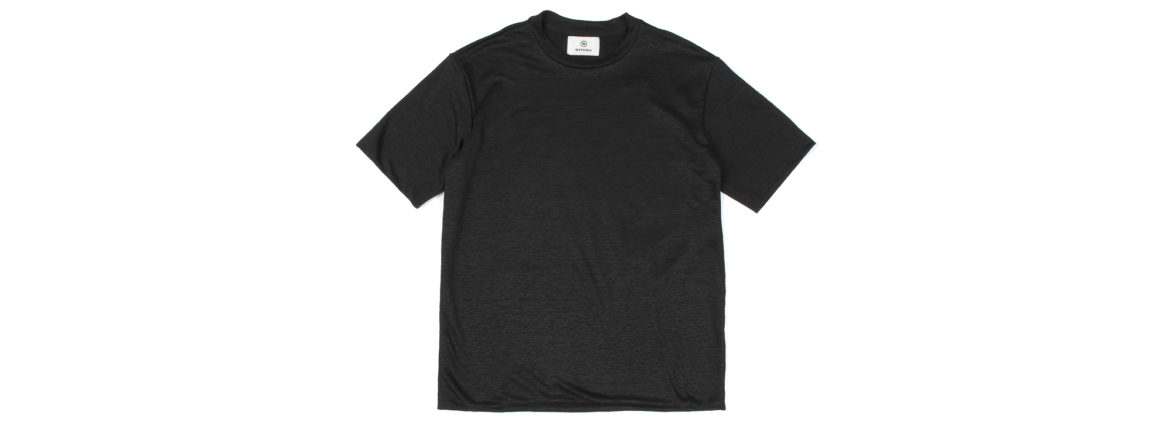 RIVORA (リヴォラ) Vintage Linen Layered T-Shirts ヴィンテージ リネン レイヤード Tシャツ BLACK (ブラック・010) MADE IN JAPAN (日本製) 2021 春夏新作 【入荷しました】【フリー分発売開始】愛知 名古屋 Alto e Diritto altoediritto アルトエデリット 半袖TEE