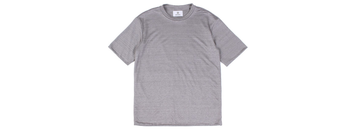 RIVORA (リヴォラ) Vintage Linen Layered T-Shirts ヴィンテージ リネン レイヤード Tシャツ GRAY (グレー・020) MADE IN JAPAN (日本製) 2021 春夏新作 【入荷しました】【フリー分発売開始】愛知 名古屋 Alto e Diritto altoediritto アルトエデリット 半袖TEE