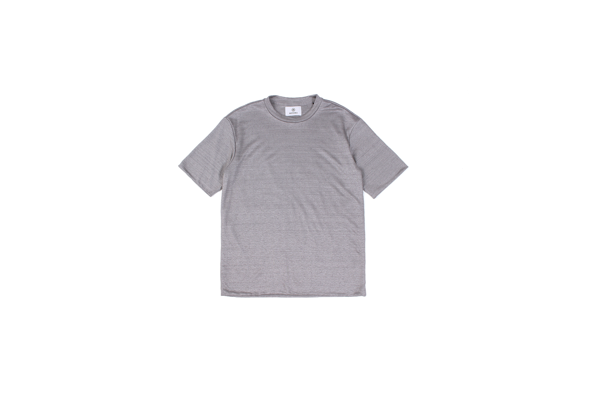 RIVORA (リヴォラ) Vintage Linen Layered T-Shirts ヴィンテージ リネン レイヤード Tシャツ GRAY (グレー・020) MADE IN JAPAN (日本製) 2021 春夏新作 【入荷しました】【フリー分発売開始】愛知 名古屋 Alto e Diritto altoediritto アルトエデリット 半袖TEE