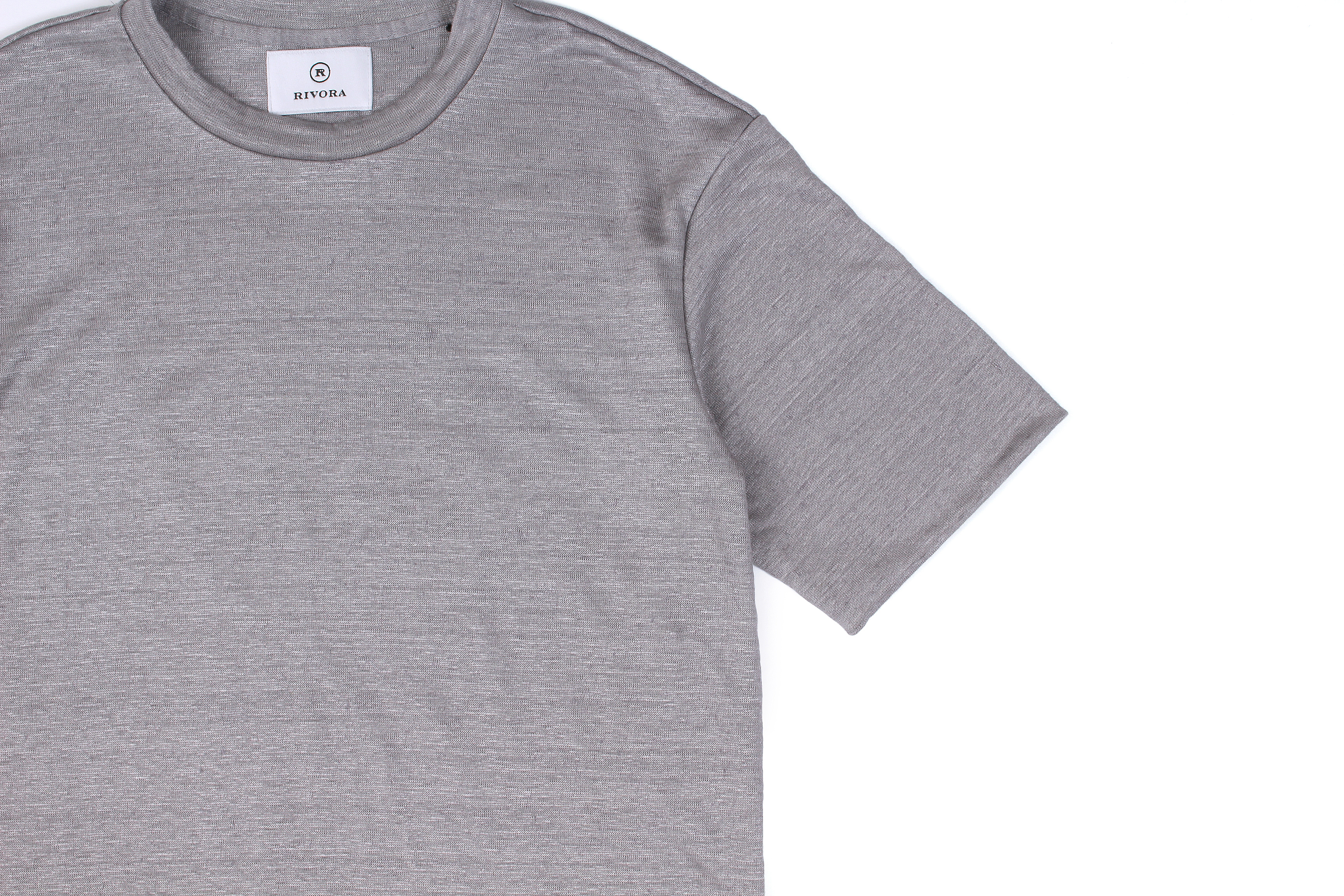 RIVORA (リヴォラ) Vintage Linen Layered T-Shirts ヴィンテージ リネン レイヤード Tシャツ GRAY (グレー・020) MADE IN JAPAN (日本製) 2021 春夏新作 【入荷しました】【フリー分発売開始】愛知 名古屋 Alto e Diritto altoediritto アルトエデリット 半袖TEE