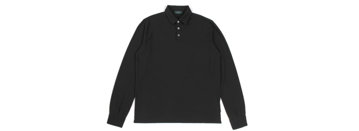 ZANONE (ザノーネ) Long Sleeve Polo Shirt (ロングスリーブ ポロシャツ) ice cotton アイスコットン ロングスリーブ ポロシャツ BLACK (ブラック・Z0015) MADE IN ITALY(イタリア製) 2021 春夏新作 愛知 名古屋 Alto e Diritto altoediritto アルトエデリット