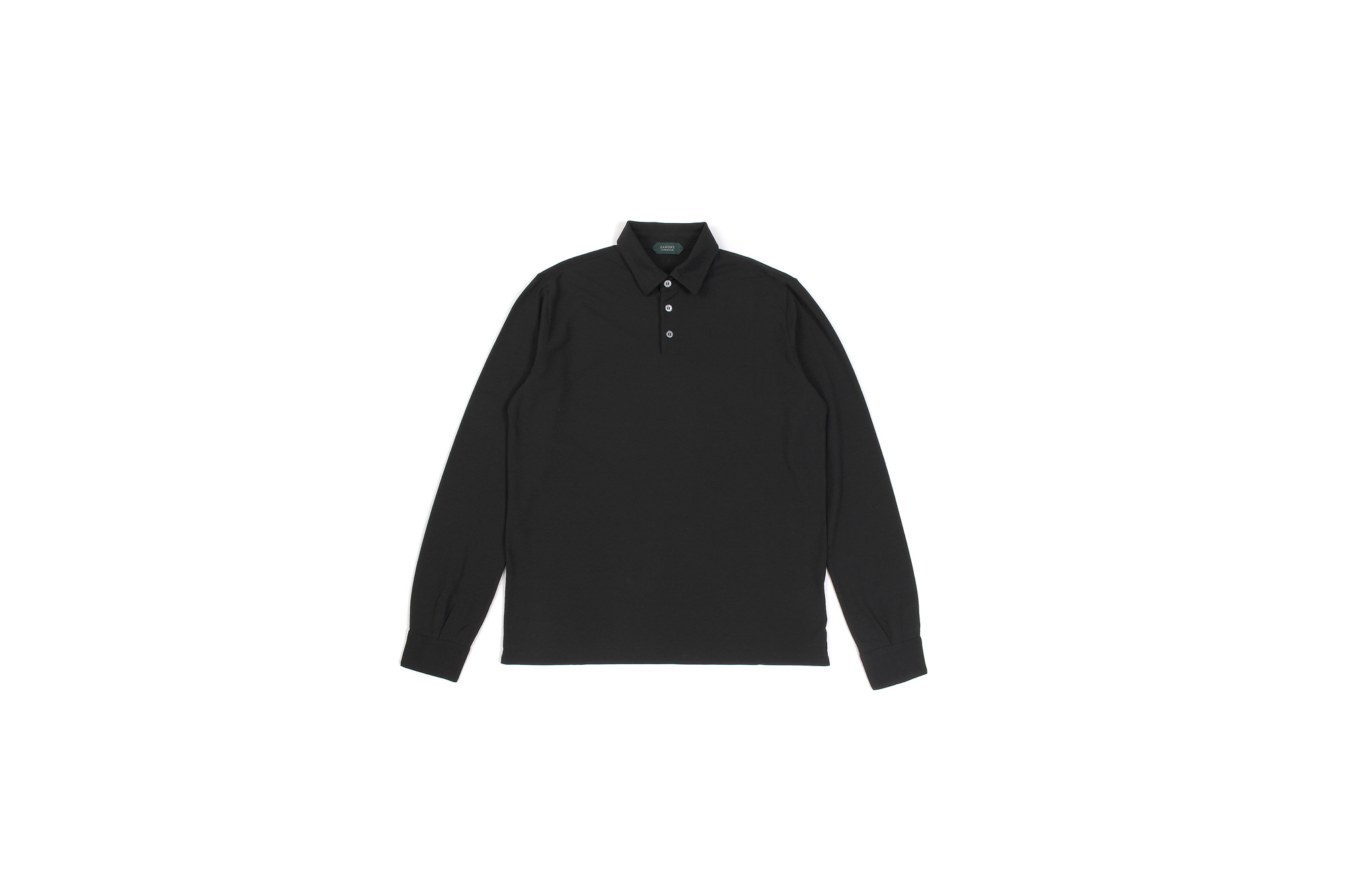 ZANONE (ザノーネ) Long Sleeve Polo Shirt (ロングスリーブ ポロシャツ) ice cotton アイスコットン ロングスリーブ ポロシャツ BLACK (ブラック・Z0015) MADE IN ITALY(イタリア製) 2021 春夏新作 愛知 名古屋 Alto e Diritto altoediritto アルトエデリット