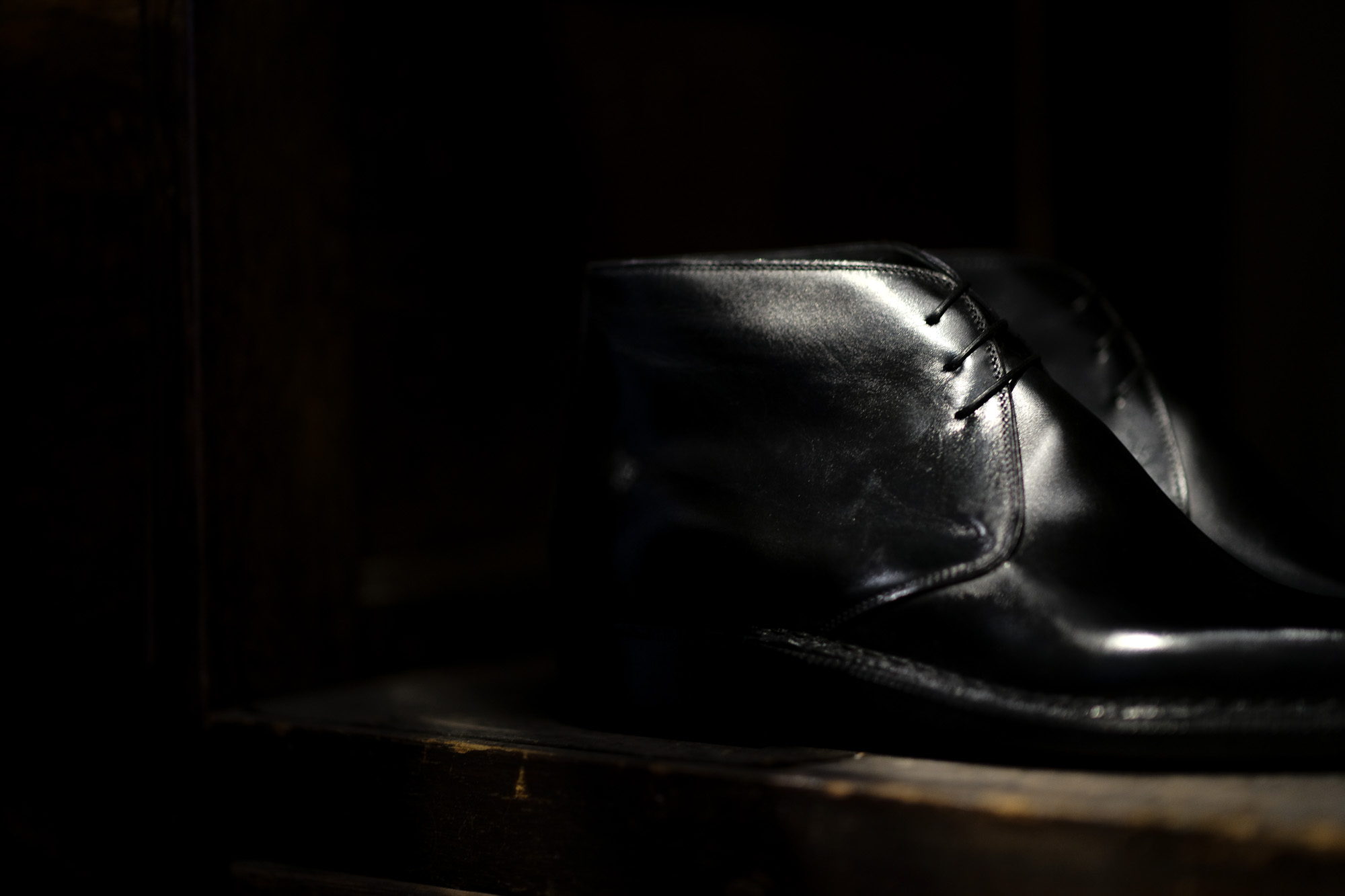 ENZO BONAFE (エンツォボナフェ) ART.3722 Chukka boots Du Puy Vitello デュプイ社ボックスカーフ チャッカブーツ NERO (ブラック) made in italy (イタリア製) 2021 愛知 名古屋 Alto e Diritto altoediritto アルトエデリット レザーブーツ