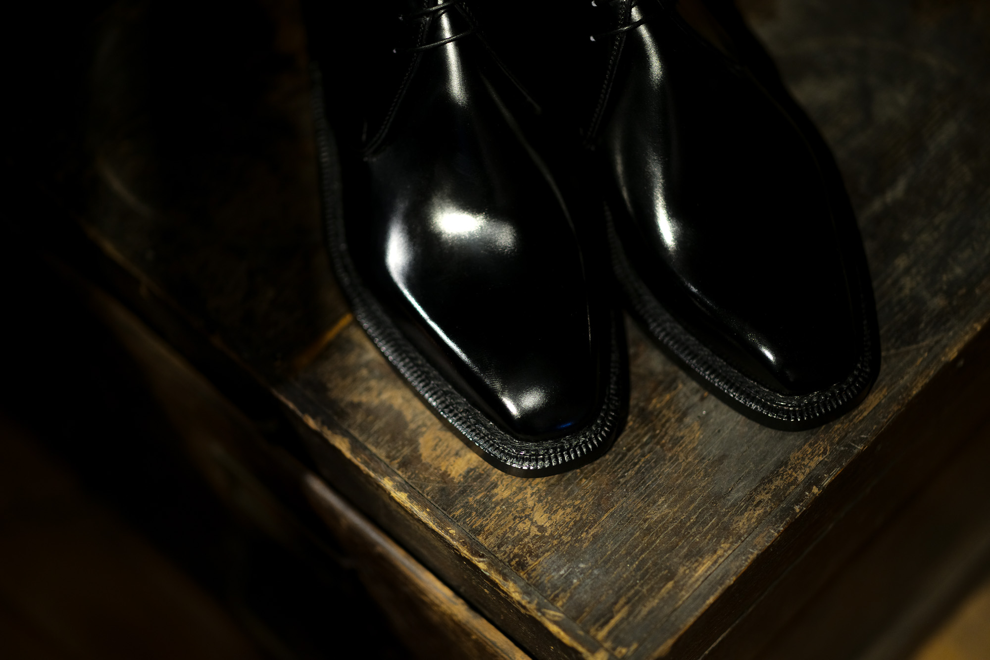 ENZO BONAFE (エンツォボナフェ) ART.3722 Chukka boots Du Puy Vitello デュプイ社ボックスカーフ チャッカブーツ NERO (ブラック) made in italy (イタリア製) 2021 愛知 名古屋 Alto e Diritto altoediritto アルトエデリット レザーブーツ