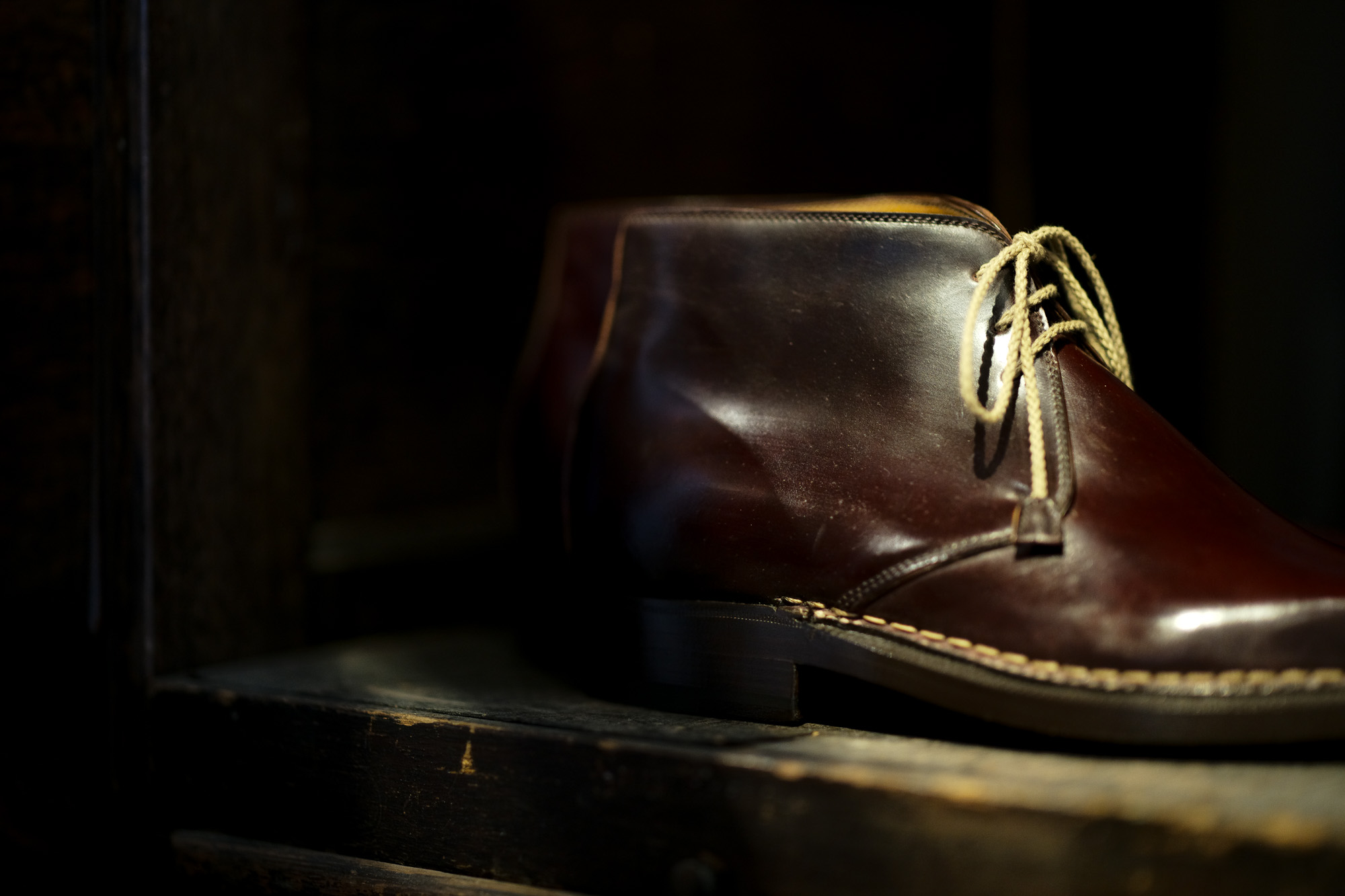 ENZO BONAFE(エンツォボナフェ) ART.3722 Chukka boots Horween Shell Cordovan Leather ホーウィン社 シェルコードバンレザー チャッカブーツ コードバンブーツ No.8(バーガンディー) made in italy (イタリア製) 2021 愛知 名古屋 Alto e Diritto altoediritto アルトエデリット レザーブーツ