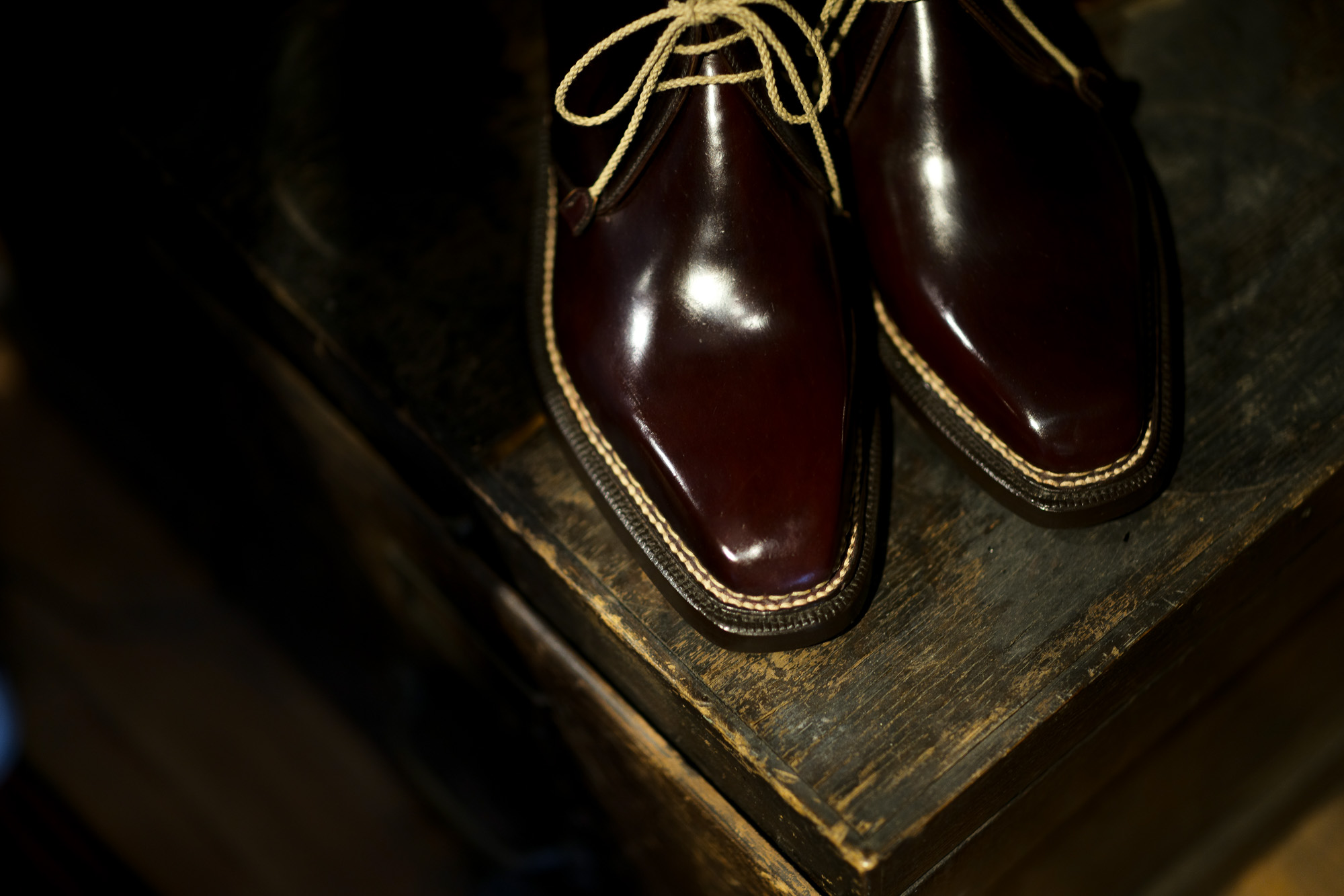 ENZO BONAFE(エンツォボナフェ) ART.3722 Chukka boots Horween Shell Cordovan Leather ホーウィン社 シェルコードバンレザー チャッカブーツ コードバンブーツ No.8(バーガンディー) made in italy (イタリア製) 2021 愛知 名古屋 Alto e Diritto altoediritto アルトエデリット レザーブーツ