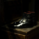 ENZO BONAFE(エンツォボナフェ) ART.3995 Double strap boot Du Puy Vitello デュプイ社ボックスカーフ ダブルストラップブーツ NERO (ブラック) made in italy (イタリア製) 2021のイメージ
