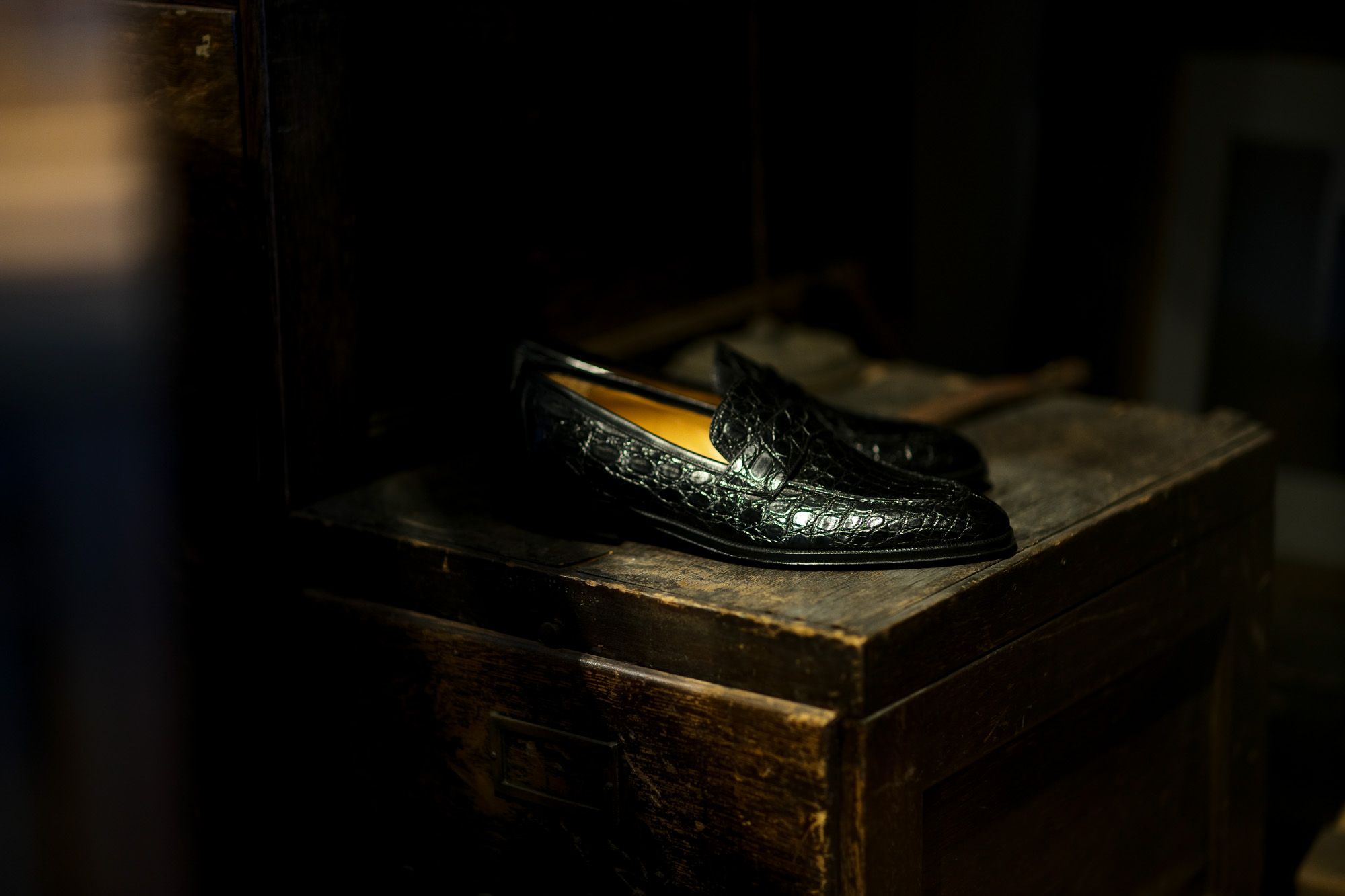 ENZO BONAFE (エンツォボナフェ) ART. EB-08 Crocodile Coin Loafer (クロコダイル コイン ローファー) Mat Crocodile Leather マット クロコダイル レザー ドレスシューズ ローファー NERO (ブラック) made in italy (イタリア製) 2020 春夏新作 愛知 名古屋 enzobonafe エンツォボナフェ eb08