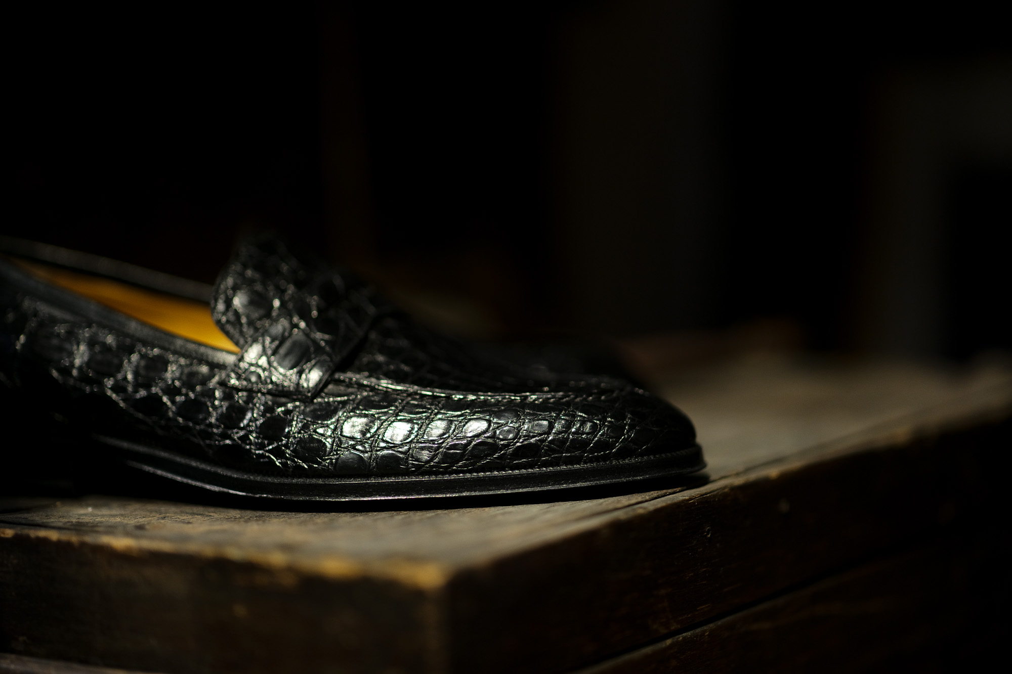 ENZO BONAFE (エンツォボナフェ) ART. EB-08 Crocodile Coin Loafer (クロコダイル コイン ローファー) Mat Crocodile Leather マット クロコダイル レザー ドレスシューズ ローファー NERO (ブラック) made in italy (イタリア製) 2020 春夏新作 愛知 名古屋 enzobonafe エンツォボナフェ eb08