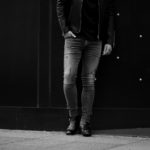 ISAMU KATAYAMA BACKLASH (イサムカタヤマ バックラッシュ) Stretch Skinny Crash Denim Pants ストレッチ スキニー クラッシュ デニムパンツ BLACK CRASH (ブラッククラッシュ) MADE IN JAPAN (日本製) 2021 【Alto e Diritto別注】【Special Model】【ご予約開始】のイメージ