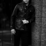 ISAMU KATAYAMA BACKLASH The Line (イサムカタヤマ バックラッシュ ザ・ライン) GUIDI CALF M-65 No.T-233 (グイディ カーフ M-65) 925 STERLING SILVER (925 スターリングシルバー) レザー ミリタリー ジャケット BLACK (ブラック) MADE IN JAPAN (日本製) 2021 【Alto e Diritto 限定,別注】【Special Model】【ご予約受付中】のイメージ