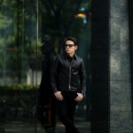 ISAMU KATAYAMA BACKLASH The Line (イサムカタヤマ バックラッシュ ザ・ライン) GUIDI CALF SINGLE RIDERS No.T-231 (グイディ カーフ シングルライダース) 925 STERLING SILVER (925 スターリングシルバー) レザー シングルライダース ジャケット BLACK (ブラック) MADE IN JAPAN (日本製) 2021 【Alto e Diritto 限定,別注】【Special Model】【ご予約受付中】のイメージ