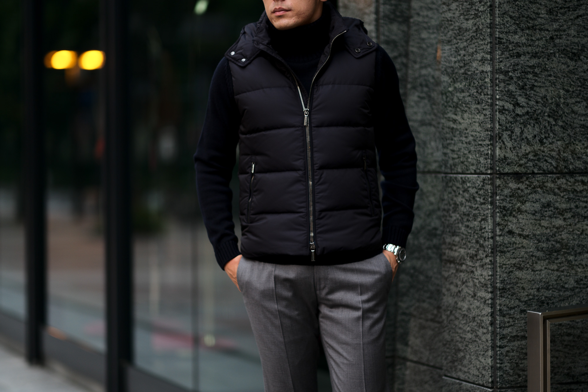 MOORER (ムーレー) FAYER (フェイヤー) Nylon Down Vest ナイロン ダウンベスト NERO(ブラック・08) Made in italy (イタリア製) 2021 秋冬 【ご予約受付中】 愛知 名古屋 Alto e Diritto altoediritto アルトエデリット