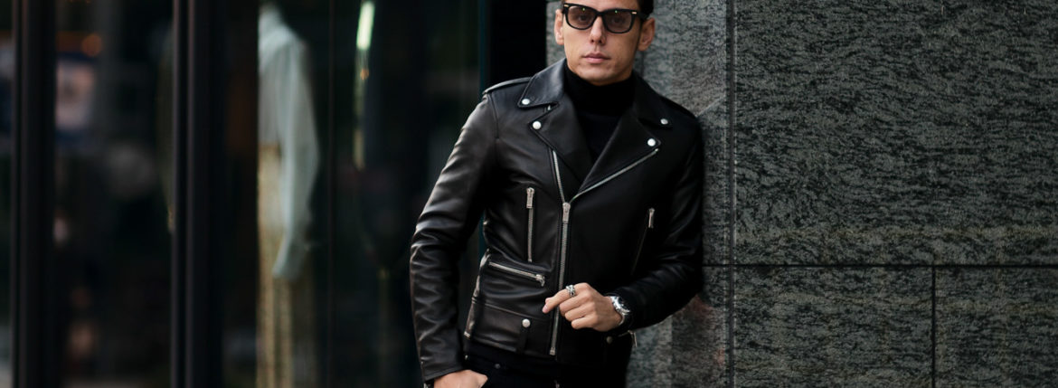 SAINT LAURENT (サンローラン) L01 MOTORCYCLE JACKET (モーターサイクルジャケット) ラムレザー ダブル ライダース ジャケット Made in italy (イタリア製) 愛知 名古屋　Alto e Diritto altoediritto アルトエデリット レザージャケット saintlaurent ダブルライダース