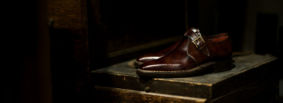 ENZO BONAFE (エンツォボナフェ) ART.3721 Single Monk Strap Shoes シングルモンクストラップシューズ MUSEUM CALF ミュージアムカーフ ドレスシューズ DARK BROWN(ダークブラウン) made in italy (イタリア製) 2021のイメージ