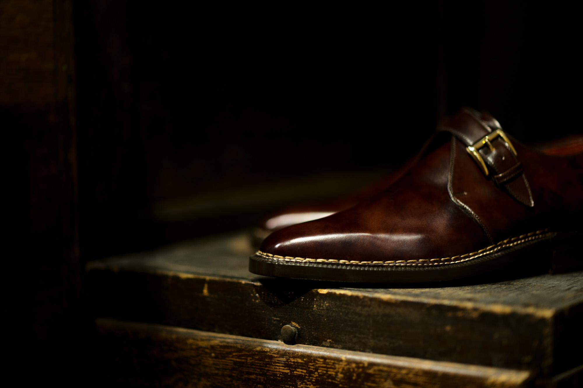 ENZO BONAFE (エンツォボナフェ) ART.3721 Single Monk Strap Shoes シングルモンクストラップシューズ MUSEUM CALF ミュージアムカーフ ドレスシューズ DARK BROWN(ダークブラウン) made in italy (イタリア製) 2021 愛知 名古屋 Alto e Diritto altoediritto アルトエデリット