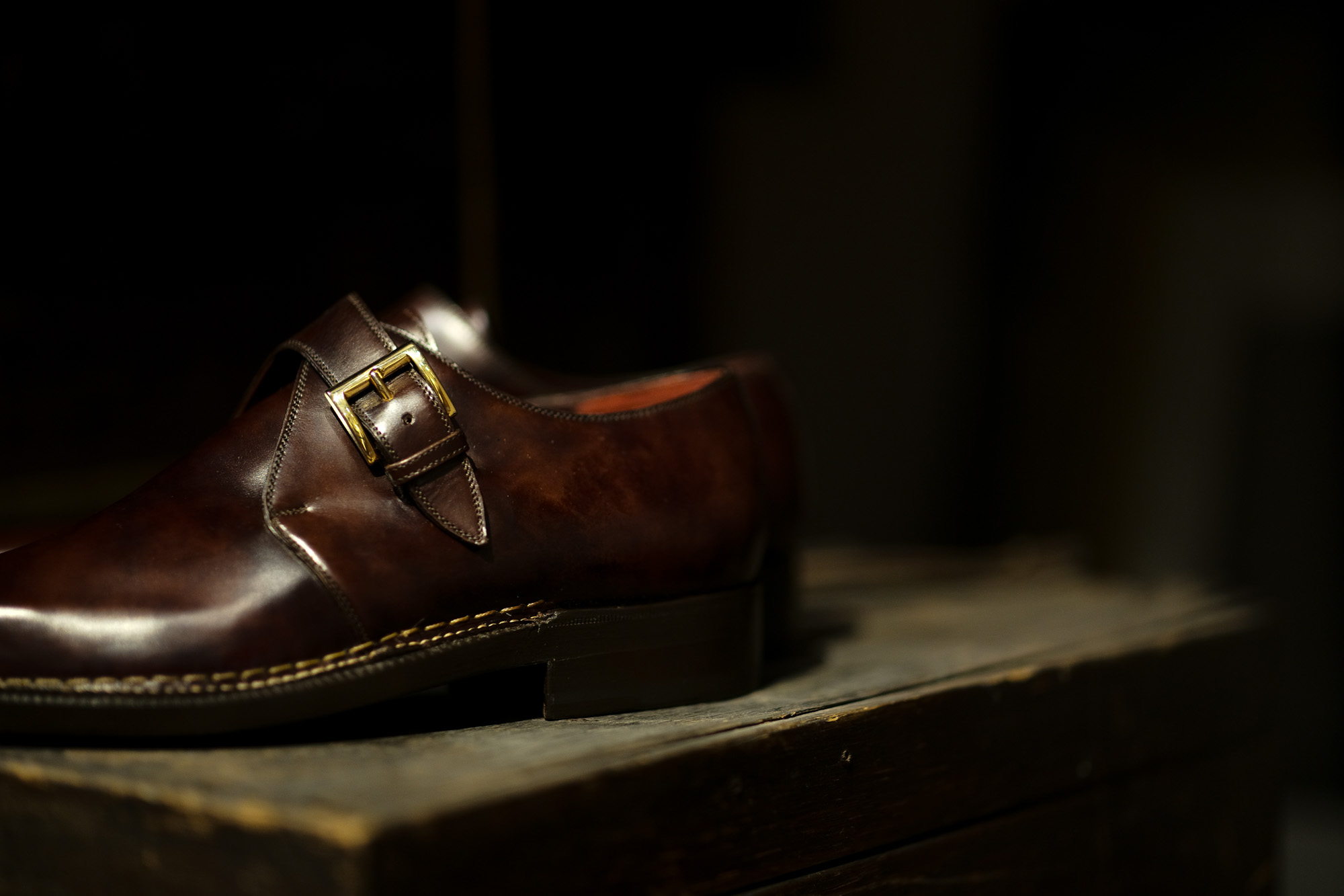 ENZO BONAFE (エンツォボナフェ) ART.3721 Single Monk Strap Shoes シングルモンクストラップシューズ MUSEUM CALF ミュージアムカーフ ドレスシューズ DARK BROWN(ダークブラウン) made in italy (イタリア製) 2021 愛知 名古屋 Alto e Diritto altoediritto アルトエデリット