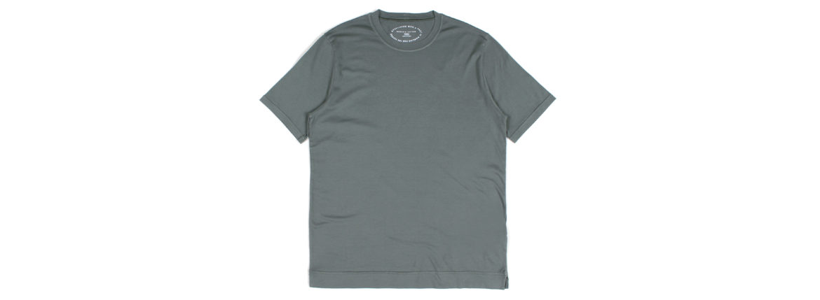 FEDELI(フェデリ) Crew Neck T-shirt (クルーネック Tシャツ) ギザコットン Tシャツ KHAKI (カーキ・710) made in italy (イタリア製) 2022 春夏 【Special Color】【ご予約開始】愛知 名古屋 Alto e Diritto altoediritto アルトエデリット オリーブ