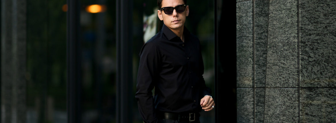 FIXER (フィクサー) FST-01 Broad Dress Shirts ストレッチコットン ブロード シャツ BLACK (ブラック) 【ご予約開始】愛知 名古屋 Alto e Diritto altoediritto アルトエデリット 黒シャツ ブラックシャツ