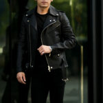 ISAMU KATAYAMA BACKLASH The Line (イサムカタヤマ バックラッシュ ザ・ライン) GUIDI CALF DOUBLE RIDERS No.T-227AL (グイディ カーフ ダブルライダース) 925 STERLING SILVER (925 スターリングシルバー) レザー ダブルライダース ジャケット BLACK (ブラック) MADE IN JAPAN (日本製) 2021  【Alto e Diritto 限定,別注】【Special Model】【ご予約受付中】のイメージ