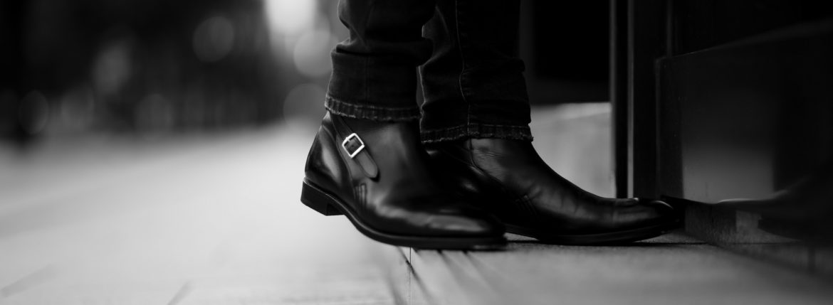 JOHN LOBB (ジョンロブ) ABBOT (アボット) 8695B Jodhpur Boots Black Calf ブラックカーフレザー ジョッパーブーツ BLACK (ブラック) Made In England (イギリス製) 2021 愛知 名古屋 Alto e Diritto altoediritto アルトエデリット ブーツ レザーブーツ johnlobbブーツ YOHEI FUKUDA ビスポーク 福田洋平 BESPOKE