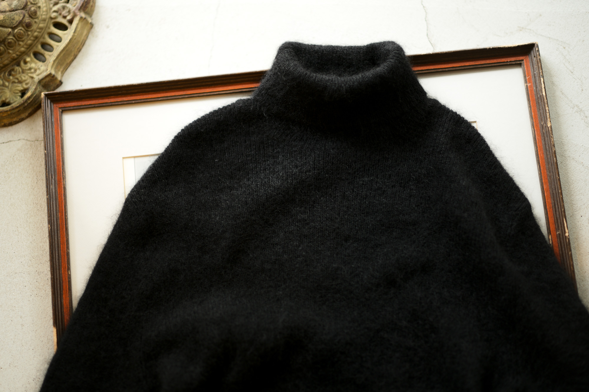 RIVORA GENTLE Knit Crew Neck Cashmere Mohair Silk BLACK・010 【Alto e Diritto 別注】【Special Model】愛知 名古屋 altoediritto アルトエデリット RIVORA (リヴォラ) GENTLE Knit Crew Neck (ジェントル ニット クルーネック) Cashmere Mohair Silk カシミア モヘア シルク ニット クルーネックセーター BLACK (ブラック・010) MADE IN JAPAN (日本製)