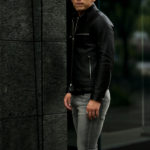 cuervo bopoha (クエルボ ヴァローナ) Satisfaction Leather Collection (サティスファクション レザー コレクション) MATT (マット) LAMB LEATHER (ラムレザー) シングル ライダース ジャケット BLACK (ブラック) MADE IN JAPAN (日本製) 2022 【Special Model】【ご予約受付中】のイメージ