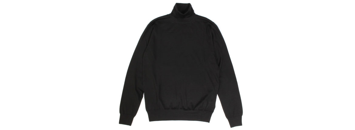 FEDELI (フェデリ) Silk Cashmere Turtle Neck Sweater シルクカシミア タートルネック セーター BLACK (ブラック・9) made in italy (イタリア製) 2021 秋冬新作 愛知 名古屋 Alto e Diritto altoediritto アルトエデリット シルカシニット