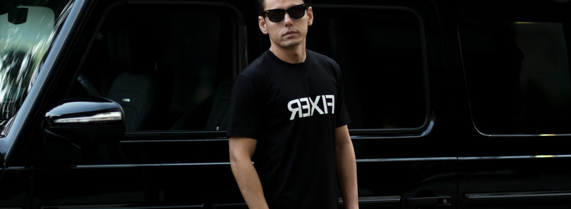 FIXER (フィクサー) FTS-03 Reverse Print Crew Neck T-shirt リバースプリント Tシャツ BLACK (ブラック) 【ご予約開始】【2021.7.19(Mon)～2021.8.08(Sun)】 愛知 名古屋 Alto e Diritto altoediritto アルトエデリット Tシャツ