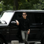 MANRICO CASHMERE (マンリコ カシミア) Super Cashmere Zip Up Knit Parker (スーパーカシミア ジップアップ ニットパーカー) ハイゲージ アラシャンカシミヤニット パーカー BLACK (ブラック) made in italy (イタリア製) 2021のイメージ