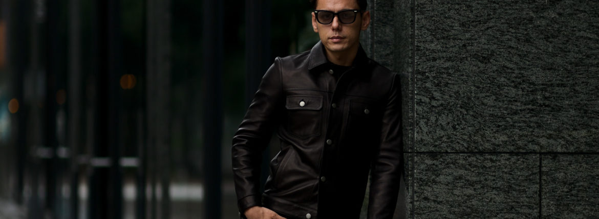 MOLEC (モレック) 3rd type Leather Jacket (3rdタイプ レザー ジャケット) PLONGE Lambskin プロンジェラムレザー サードタイプ レザー トラッカージャケット NERO (ブラック) Made in italy (イタリア製) 2021 【ご予約開始】愛知 名古屋 Alto e Diritto altoediritto アルトエデリット