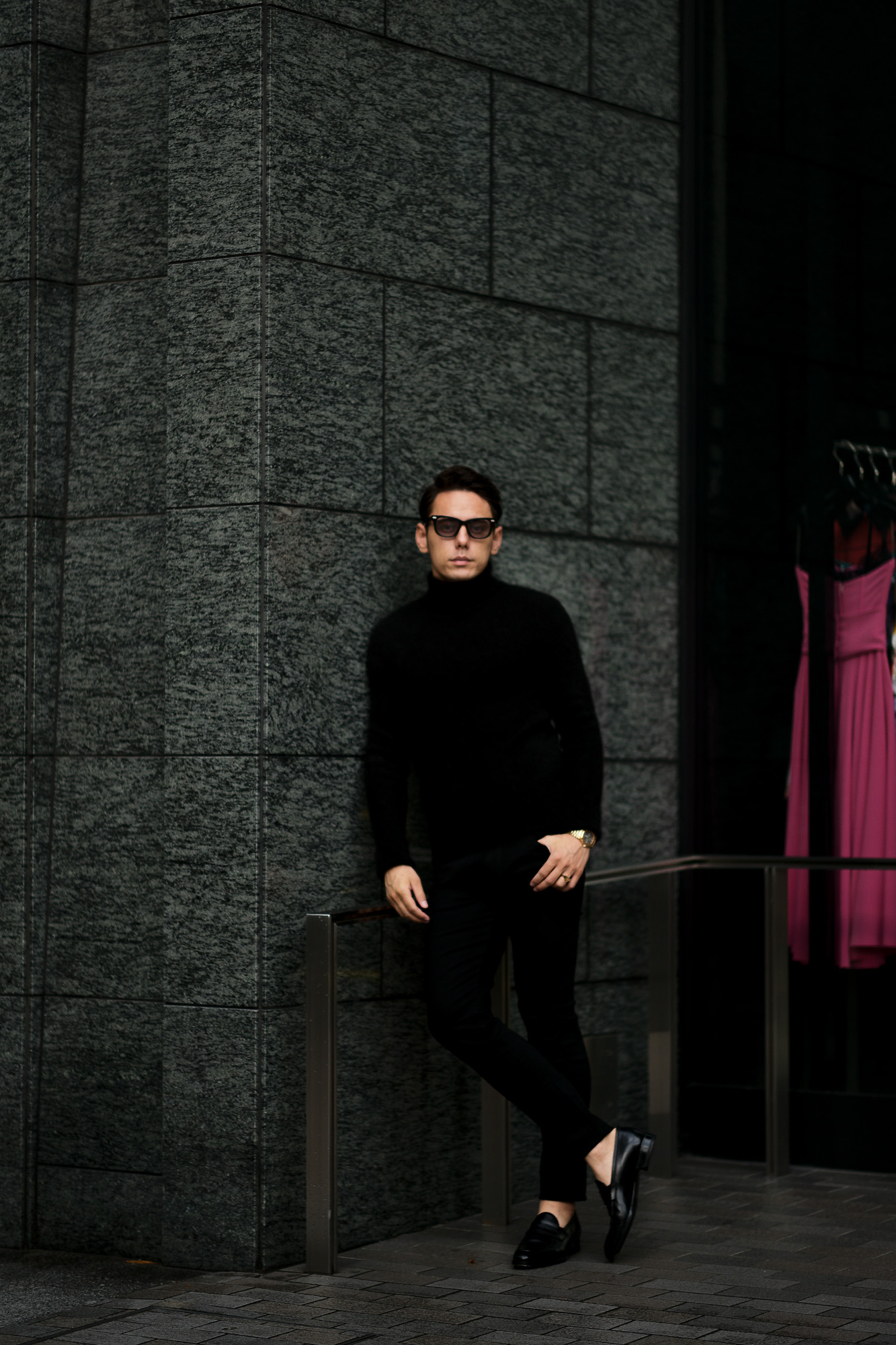 RIVORA (リヴォラ) GENTLE Knit High Neck (ジェントル ニット ハイネック) Cashmere Mohair Silk カシミア モヘア シルク ニット タートルネックセーター BLACK (ブラック・010)　MADE IN JAPAN (日本製) 2021秋冬 【Alto e Diritto 別注】【Special Model】愛知 名古屋 Alto e Diritto altoediritto アルトエデリット