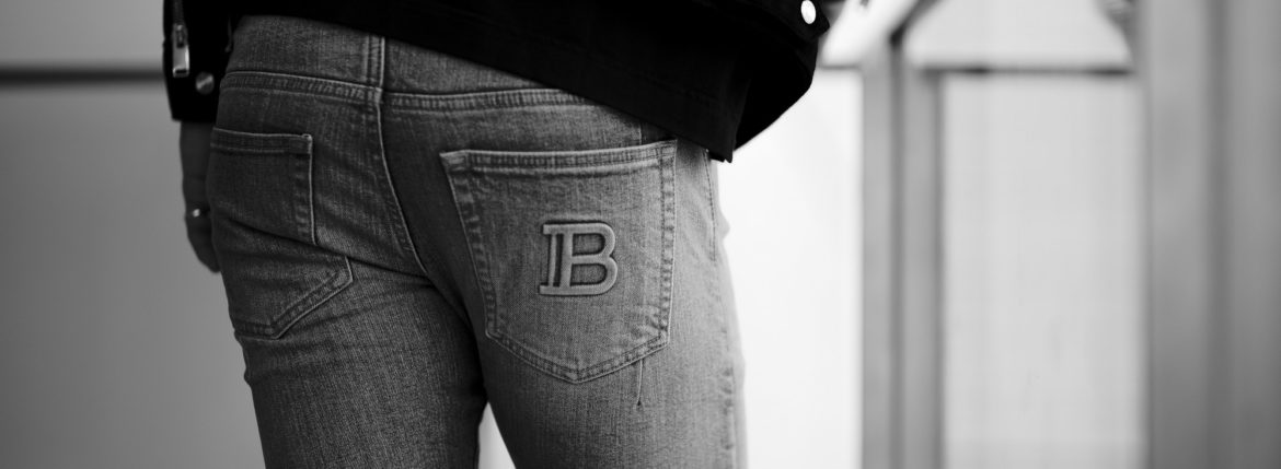 BALMAIN（バルマン）SKINNY COTTON SLIM CUT JEANS (スキニー コットン スリムカット ジーンズ) ストレッチ スキニー デニムパンツ BLUE (ブルー) MADE IN JAPAN (日本製) 2021秋冬 愛知 名古屋 Alto e Diritto altoediritto アルトエデリット デニム バルマンデニム