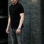 cuervo bopoha (クエルボ ヴァローナ) Sartoria Collection (サルトリア コレクション) Lewis (ルイス) GIZA45 ギザコットン Tシャツ BLACK (ブラック) MADE IN JAPAN (日本製) 2021 【第2弾再入荷しました】のイメージ