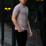 cuervo bopoha (クエルボ ヴァローナ) Sartoria Collection (サルトリア コレクション) Lewis (ルイス) GIZA45 ギザコットン Tシャツ GREGE (グレージュ) MADE IN JAPAN (日本製) 2021 【第2弾再入荷しました】のイメージ