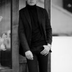 cuervo bopoha (クエルボ ヴァローナ) Sartoria Collection (サルトリア コレクション) Lobb (ロブ) Hound’s tooth Jersey ハウンドトゥースジャージ ジャケット BLACK (ブラック) MADE IN JAPAN (日本製) 2021秋冬のイメージ