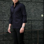 cuervo bopoha(クエルボ ヴァローナ) Sartoria Collection (サルトリア コレクション) Riot (ライオット) STRETCH COTTON ストレッチコットン シャツ NAVY(ネイビー) MADE IN ITALY (イタリア製) 2021 春夏新作のイメージ