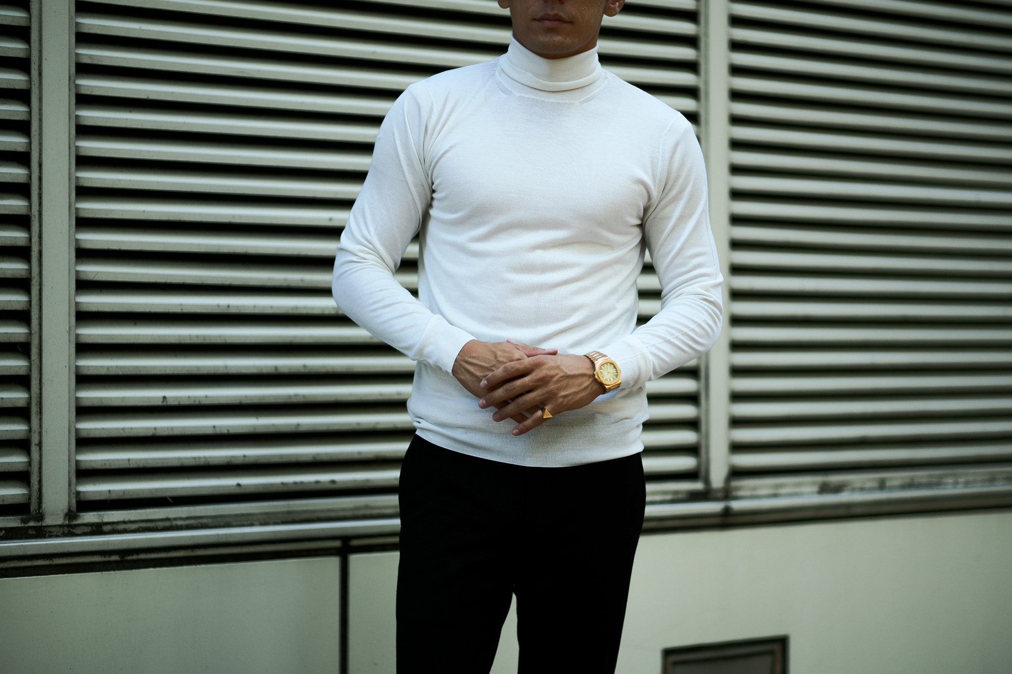 FEDELI (フェデリ) Silk Cashmere Turtle Neck Sweater シルクカシミア タートルネック セーター WHITE (ホワイト・22) made in italy (イタリア製) 2021 秋冬新作 愛知 名古屋 Alto e Diritto altoediritto アルトエデリット シルカシニット