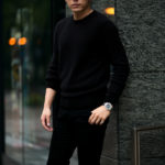 MONARO FIRENZE (モナーロ フィレンツェ) Baby Cashmere Crew Neck Sweater (ベビーカシミヤ クルーネック セーター) Loropiana (ロロピアーナ) Baby Cashmere 100% 7ゲージ ベビーカシミヤ ニット セーター BLACK (ブラック) ,NAVY (ネイビー) MADE IN ITALY(イタリア製) 2021 秋冬 【Alto e Diritto別注】【Special Model】【ご予約受付中】のイメージ