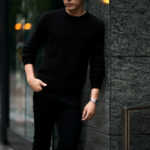 MONARO FIRENZE (モナーロ フィレンツェ) Baby Cashmere Crew Neck Sweater (ベビーカシミヤ クルーネック セーター) Loropiana (ロロピアーナ) Baby Cashmere 100% 7ゲージ ベビーカシミヤ ニット セーター BLACK (ブラック) ,NAVY (ネイビー) MADE IN ITALY(イタリア製) 2021 秋冬 【Alto e Diritto別注】【Special Model】【ご予約受付中】のイメージ