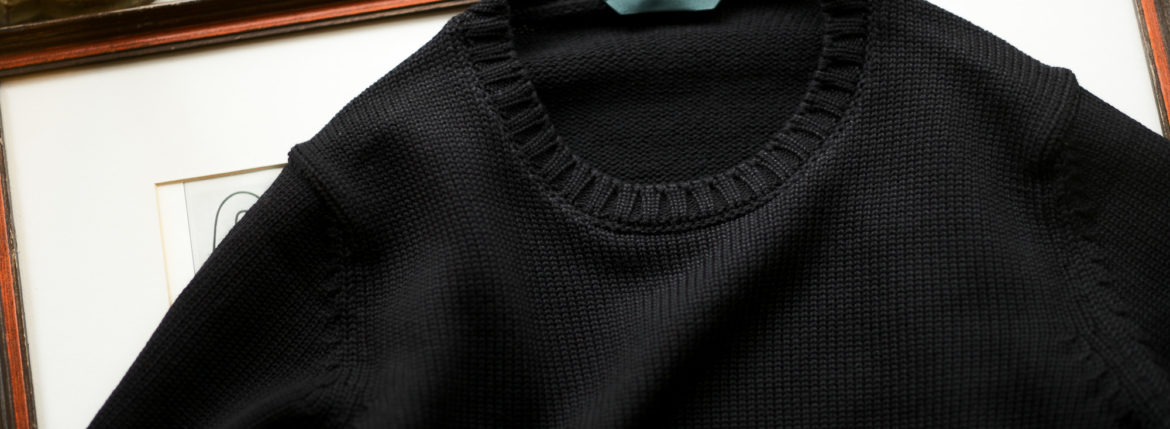 ZANONE(ザノーネ) Crew Neck Sweater (クルーネック セーター) VIRGIN WOOL 100% ミドルゲージ ウールニット セーター BLACK (ブラック・Z0015) made in italy (イタリア製) 2021 秋冬新作 【入荷しました】【フリー分発売開始】愛知 名古屋 Alto e Diritto altoediritto アルトエデリット